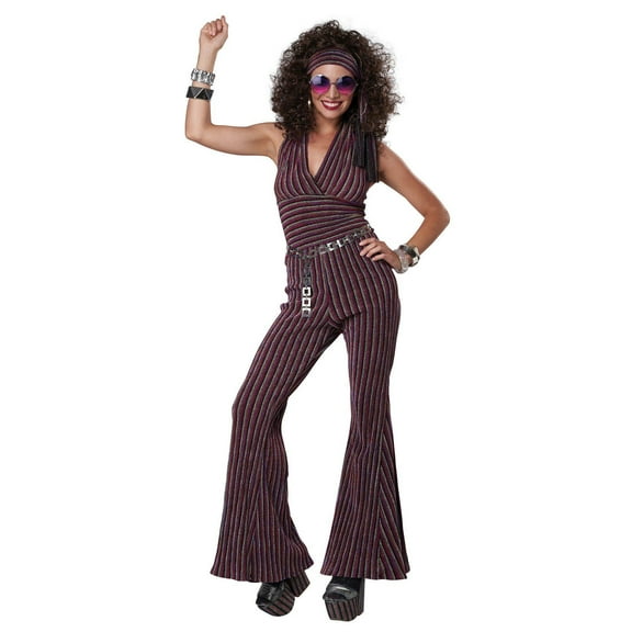 California Costumes Womens 70's Halter Pant Suit Outfit