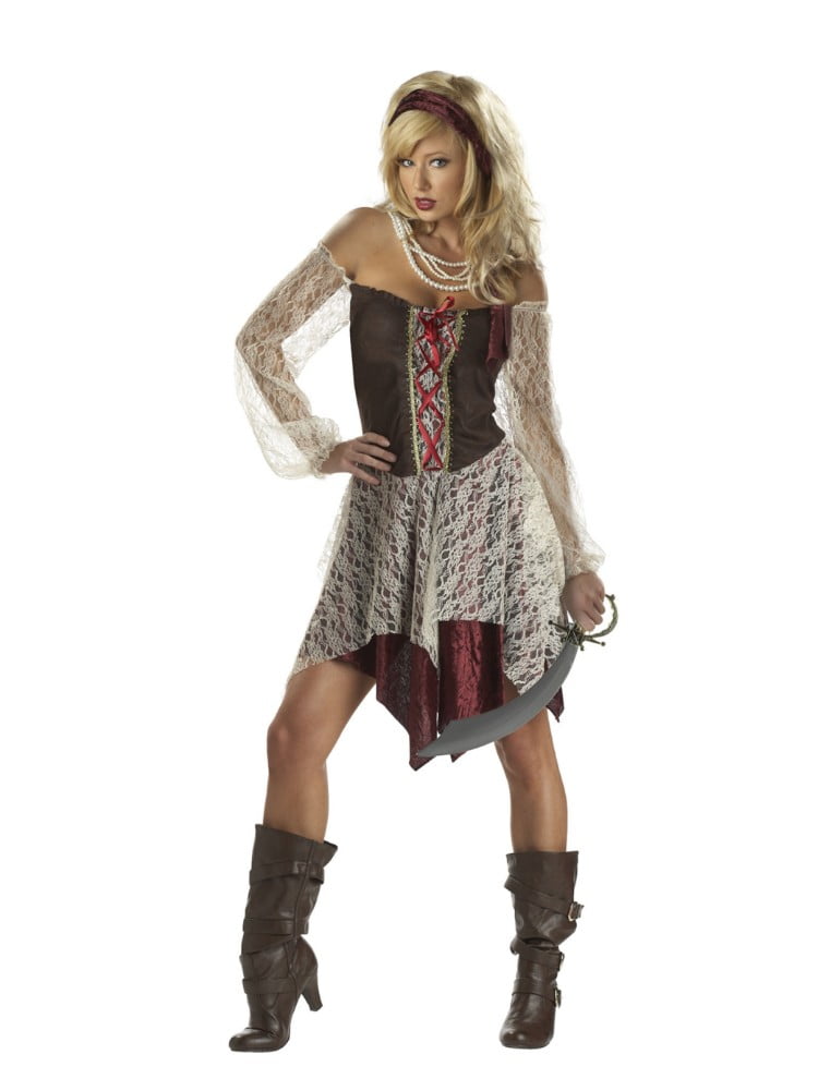  Plus Size Women's Pirate Costume Jolly Roger Flag Pirate - 1X :  Clothing, Shoes & Jewelry