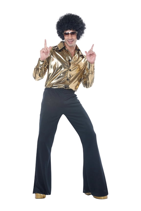 70s Golden Disco King Men's Costume Plus Sized 48-52