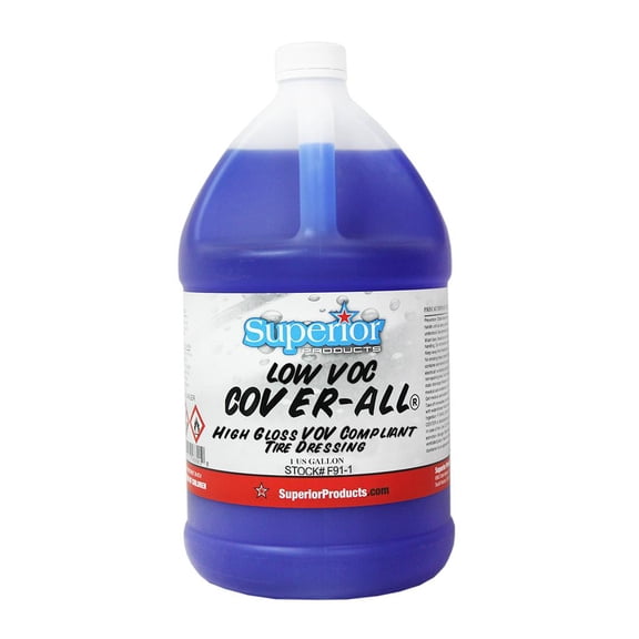 California Cover All Automotive Tire Shine Spray & Professional Grade Tire Dressing - High Gloss - Water Repellent & Made in America (1 Gallon)