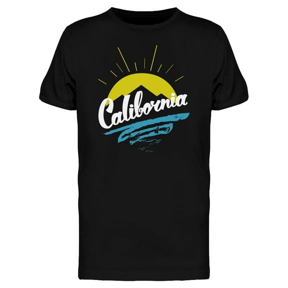 California Deisgn Sun And Beach T-Shirt Men -Image by Shutterstock, Male Small