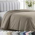 thumbnail image 1 of California Design Den 100% Cotton Duvet Cover Queen Size Only - 400 Thread Count, Soft Sateen, Button Closures & Corner Ties - Taupe, 1 of 8