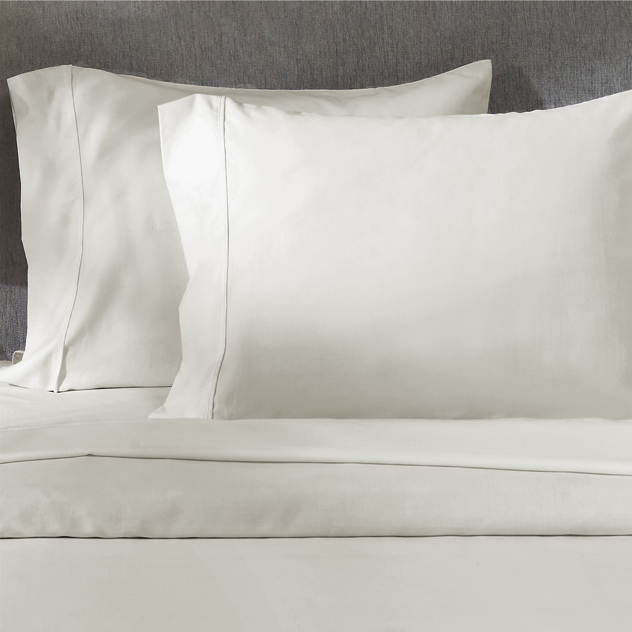 California Design Den 100 Cotton Pillowcases 400 Thread Count, Ivory