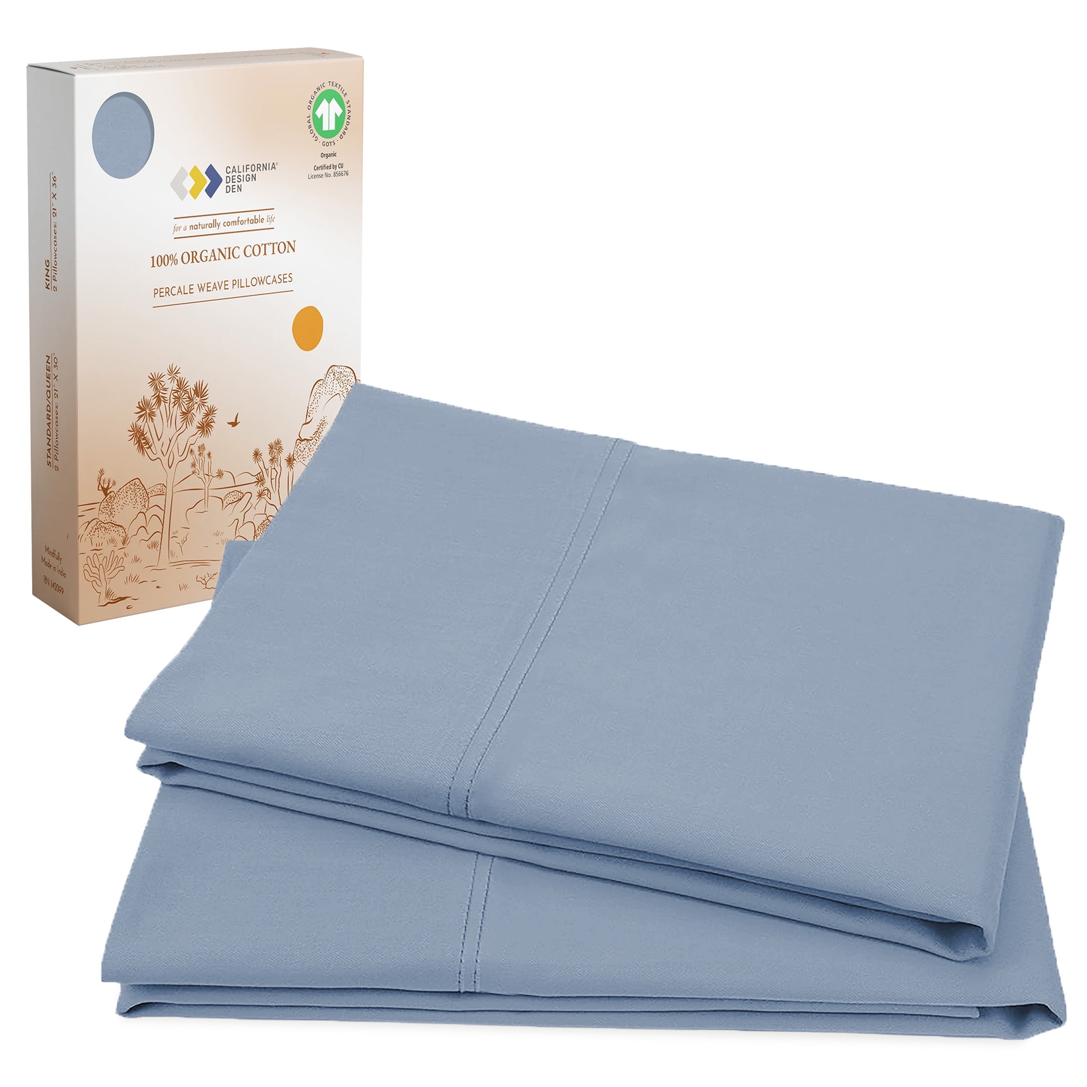 Organic Cotton Hypoallergenic Standard/Queen Pillowcase Set