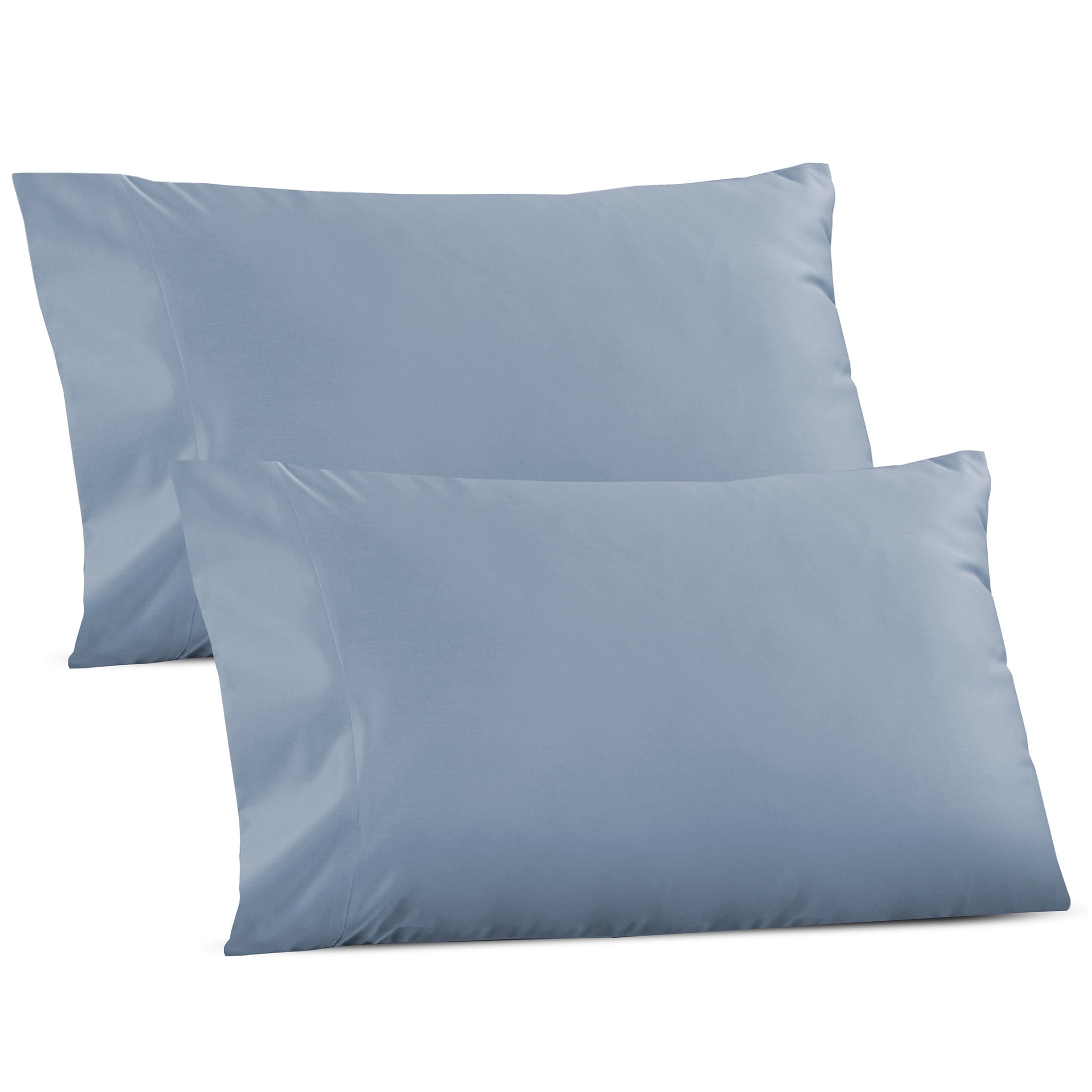 Blue 1000 Thread Count Cotton Sateen Standard Pillowcase Set