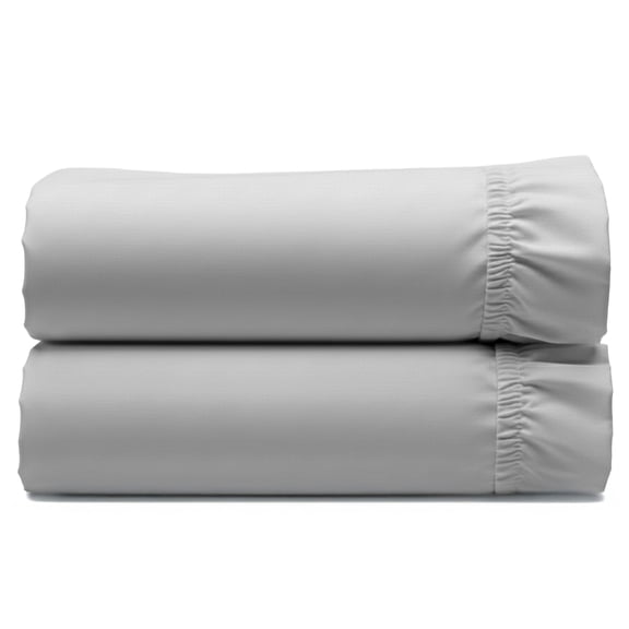 California Design Den 2-Pack Queen Fitted Sheets, 400 Thread Count 100% Cotton Fitted Sheets Sateen, Queen Size Fitted Sheets with Deep Pockets (Light Grey)