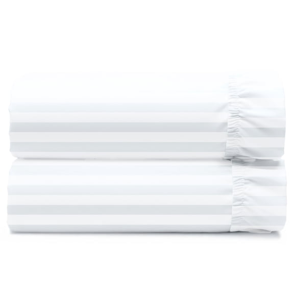 California Design Den 2-Pack Queen Fitted Sheets, 400 Thread Count 100% Cotton Fitted Sheets Sateen, Queen Size Fitted Sheets with Deep Pockets - White