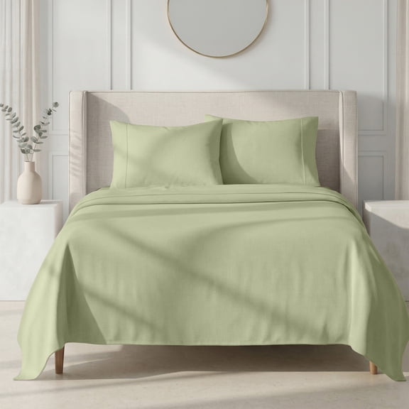 California Design Den 4 Piece Queen Sheets Set - 1000 Thread Count 100% Cotton Sateen - Soft & Thick with Deep Pockets - Sage Green