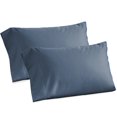 thumbnail image 1 of California Design Den 500 Thread Count King Pillow Case, Soft & Silky 100% Cotton Sateen - Denim Blue, 1 of 9