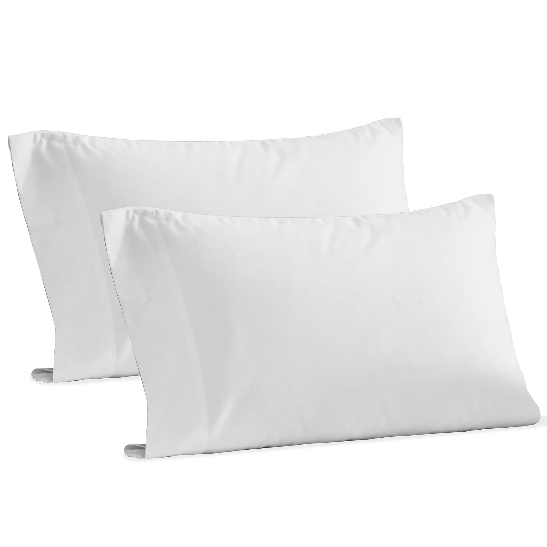 Bright White King Size Cotton Sateen Pillowcase Set