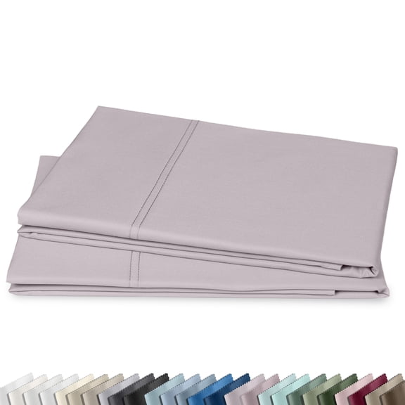 California Design Den 600 Thread Count King Pillow Cases, Set of 2 100% Cotton Sateen, Fits all King Pillows, Lavender