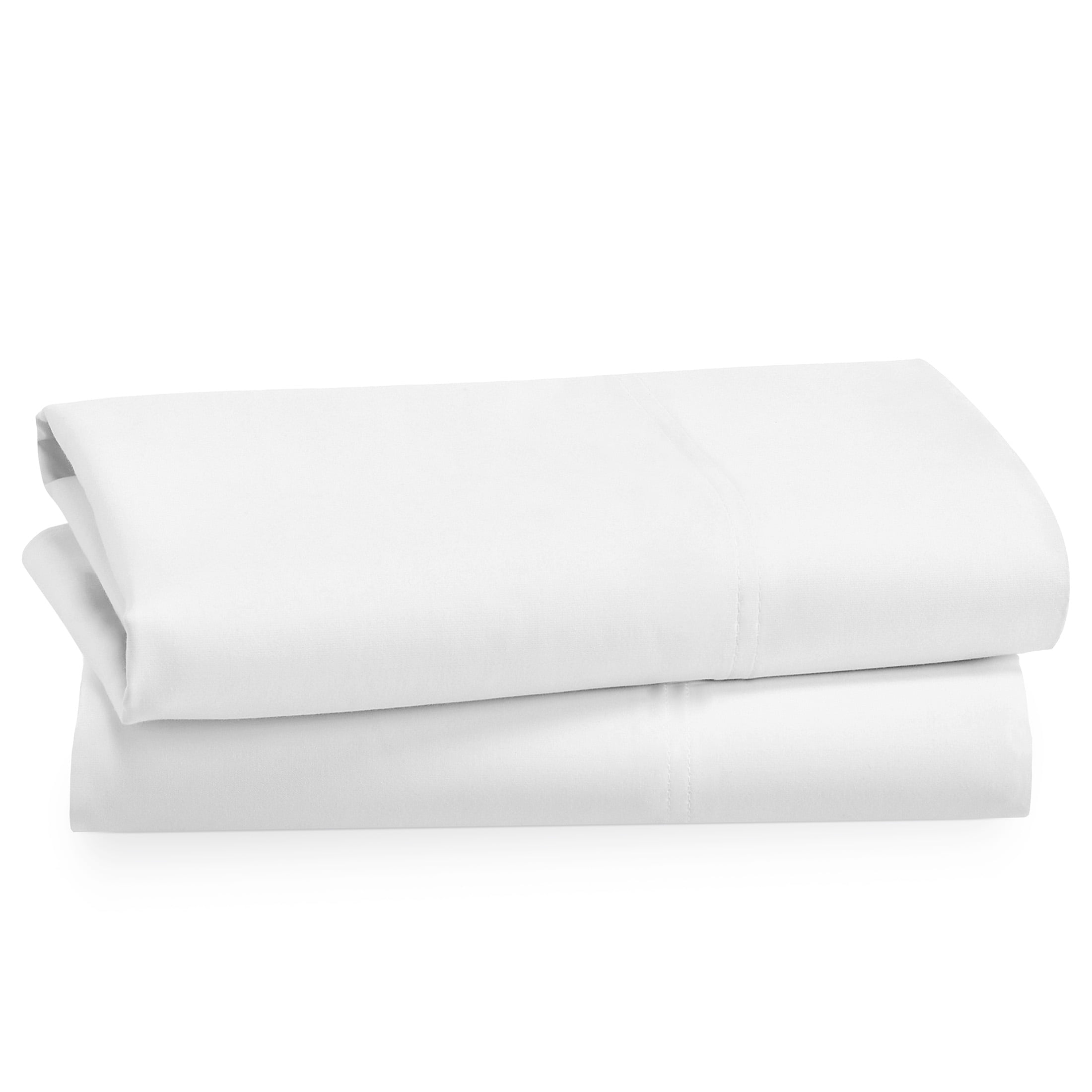 Bright White 600 Thread Count Cotton Sateen Pillowcases, Standard/Queen