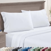 California Design Den 600 Thread Count Standard Pillow Cases, Set of 2 100% Cotton Sateen, Fits all Standard or Queen Pillows, Bright White