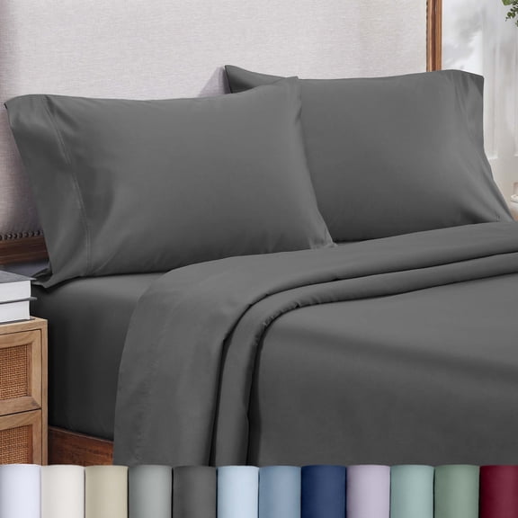 California Design Den Soft Standard Pillowcases Set of 2 - Soft & Smooth 800 Thread Count 100% Cotton Sateen, Fits Standard and Queen Pillows - Grey