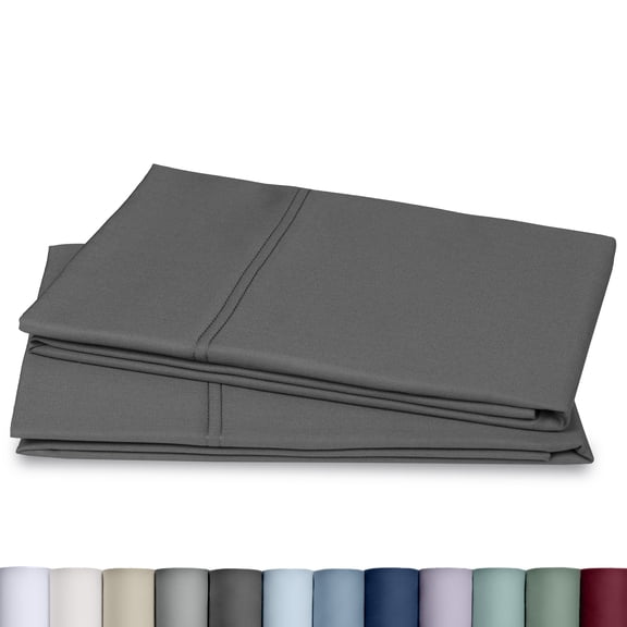 California Design Den Soft Standard Pillowcases Set of 2 - Soft & Smooth 800 Thread Count 100% Cotton Sateen, Fits Standard and Queen Pillows - Grey