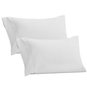 California Design Den 800 Thread Count Standard Pillow Cases, 100% Cotton Sateen, Heirloom Soft Smooth & Thick, Fits Standard or Queen Pillows - Bright White