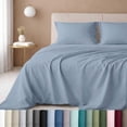 thumbnail image 1 of California Design Den California King Bed Sheets Set - 600 Thread Count 100% Cotton Sateen, Adult 4 Piece Bed Set - Blue, 1 of 9