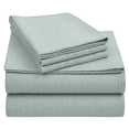 thumbnail image 1 of California Design Den Flannel Cal King Sheet Set - Triple-Brushed 100% Cotton, Deep Pockets, Made in Portugal - Heather Green, 1 of 7