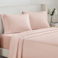 thumbnail image 1 of California Design Den Full Sheets - Luxury 500 Thread Count 100% Cotton Sateen, 4 Piece Sheet Set, Cooling Bed Sheets with Deep Pocket Fitted Sheet, Blush Pink, 1 of 9