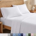 thumbnail image 1 of California Design Den King Sheet Set- 100% Organic Cotton Crisp Percale Sheets, Deep Pockets Sheets - White, 1 of 8