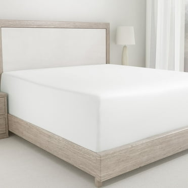 California Design Den King Size Fitted Sheet Only, Softest 400 Thread Count 100% Cotton Sateen, Deep Pocket, All-Around Elastic, Side Indicators - Ivory