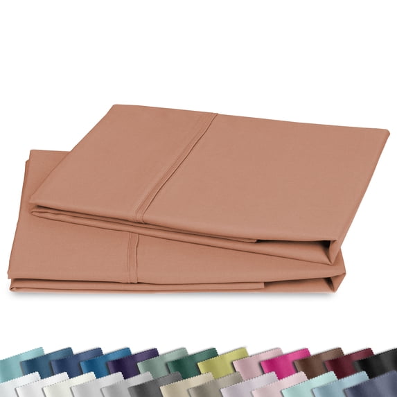 California Design Den Pillow Cases Standaard Set of 2 - 400 Thread Count, 100% Cotton, Soft Sateen, Fits both Standard / Queen Pillows - Fresh Clay