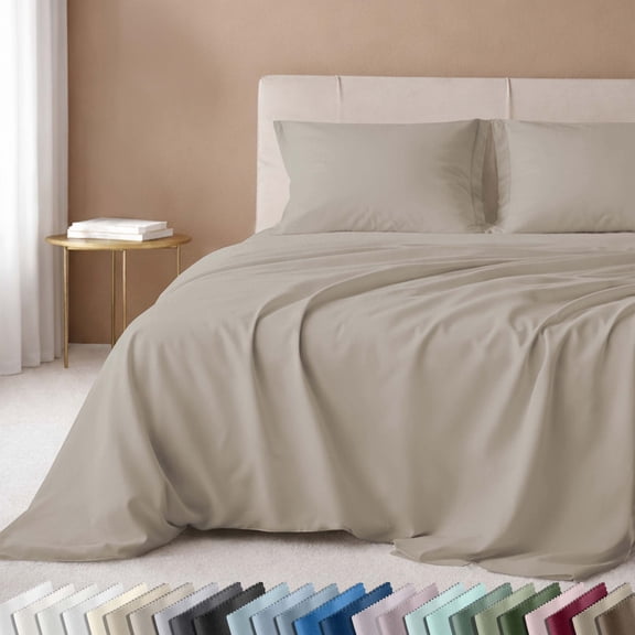 California Design Den Queen Deep Pocket Sheet Set - 600 Thread Count Sateen, 100% Cotton Sheet Set, Deep Pockets, Durable Bedding Set - Soft Linen