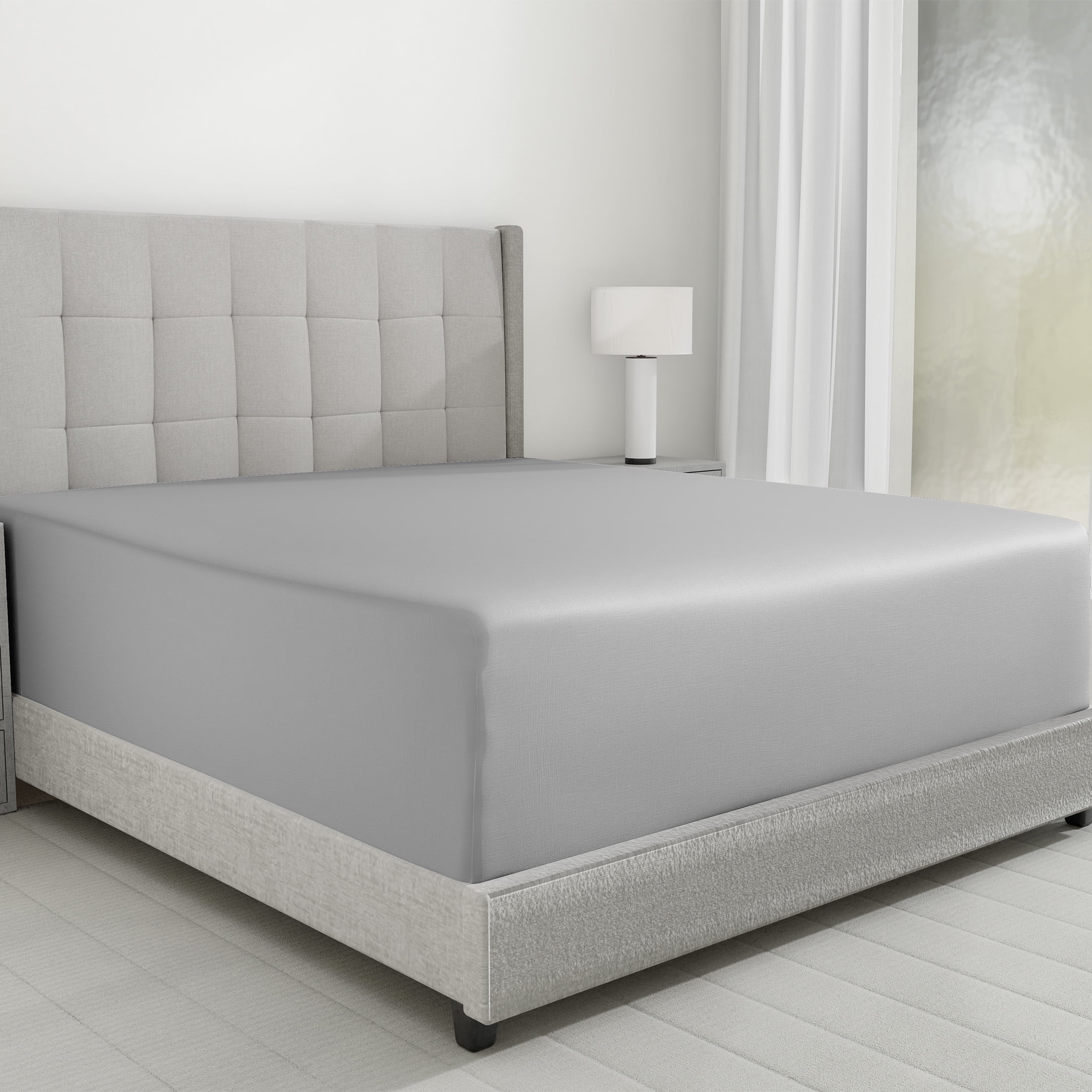 California Design Den Queen Fitted Sheet Only Luxury 600 Thread Count 100 Cotton Sateen, Deep