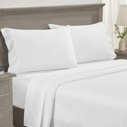 California Design Den Queen Sheets - Luxury 600 Thread Count 100% Cotton Sateen - Deep Pocket - Soft, Cooling 4 Piece Bed Sheet Set, Bright White