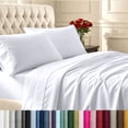 thumbnail image 1 of California Design Den 400 Thread Count 100% Cotton Sateen Queen Sheet Set - White, 1 of 9
