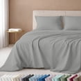 thumbnail image 1 of California Design Den Queen Sheets Set - 600 Thread Count 100% Cotton Sateen, Adult 4 Pc Bed Sheets Set- Light Grey, 1 of 11
