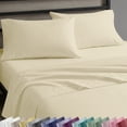 thumbnail image 1 of California Design Den 100% Cotton 4-Piece Queen Sheet Set, Buttery Yellow, 1 of 7