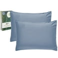 thumbnail image 1 of California Design Den Silky Soft Rayon Bamboo Pillowcases King Size, Set Of 2 For Smooth Hair & Skin, Fits King Pillows, Blue Hydrangea Pillow Covers, 1 of 8