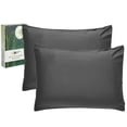 thumbnail image 1 of California Design Den - Silky Soft Rayon From Bamboo Cases King Size, Set Of 2 For Smooth Hair & Skin, Fits King Pillows, Dark Gray Pillow Covers, 1 of 8