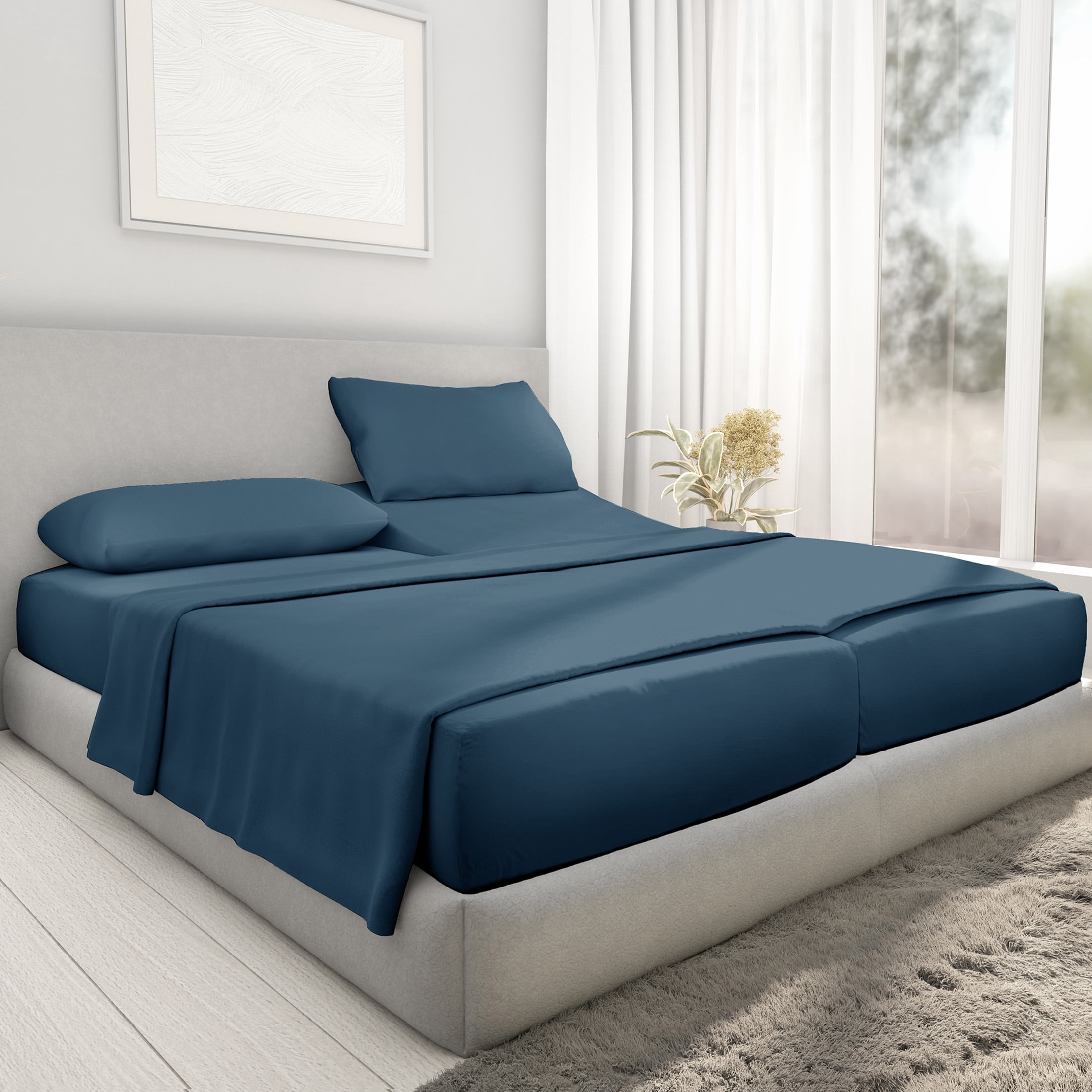 California Design Den Split King Sheets for Adjustable Bed - 400 Thread ...