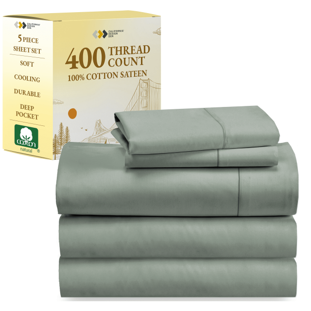 California Design Den Split King Sheets for Adjustable Bed Cotton 400