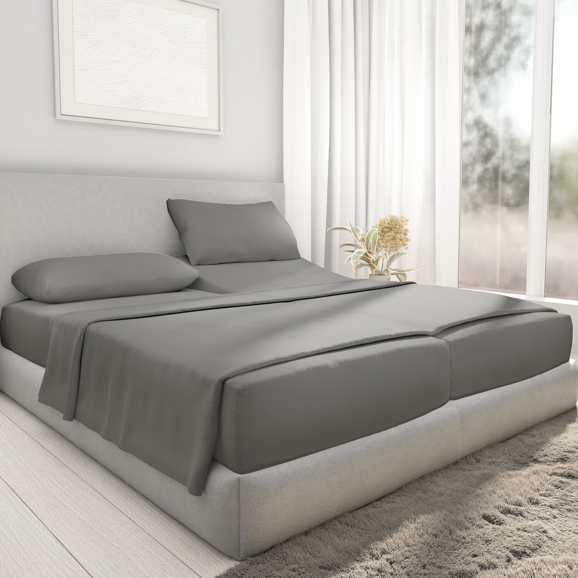 California Design Den Split King Sheets for Adjustable Bed 400 Thread