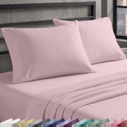 California Design Den Standard Pillow Cases, 100% Cotton Pillow Cases, Set of 2 Soft Sateen Weave Pillowcase Set, Designed for Standard/Queen Pillows, Pink