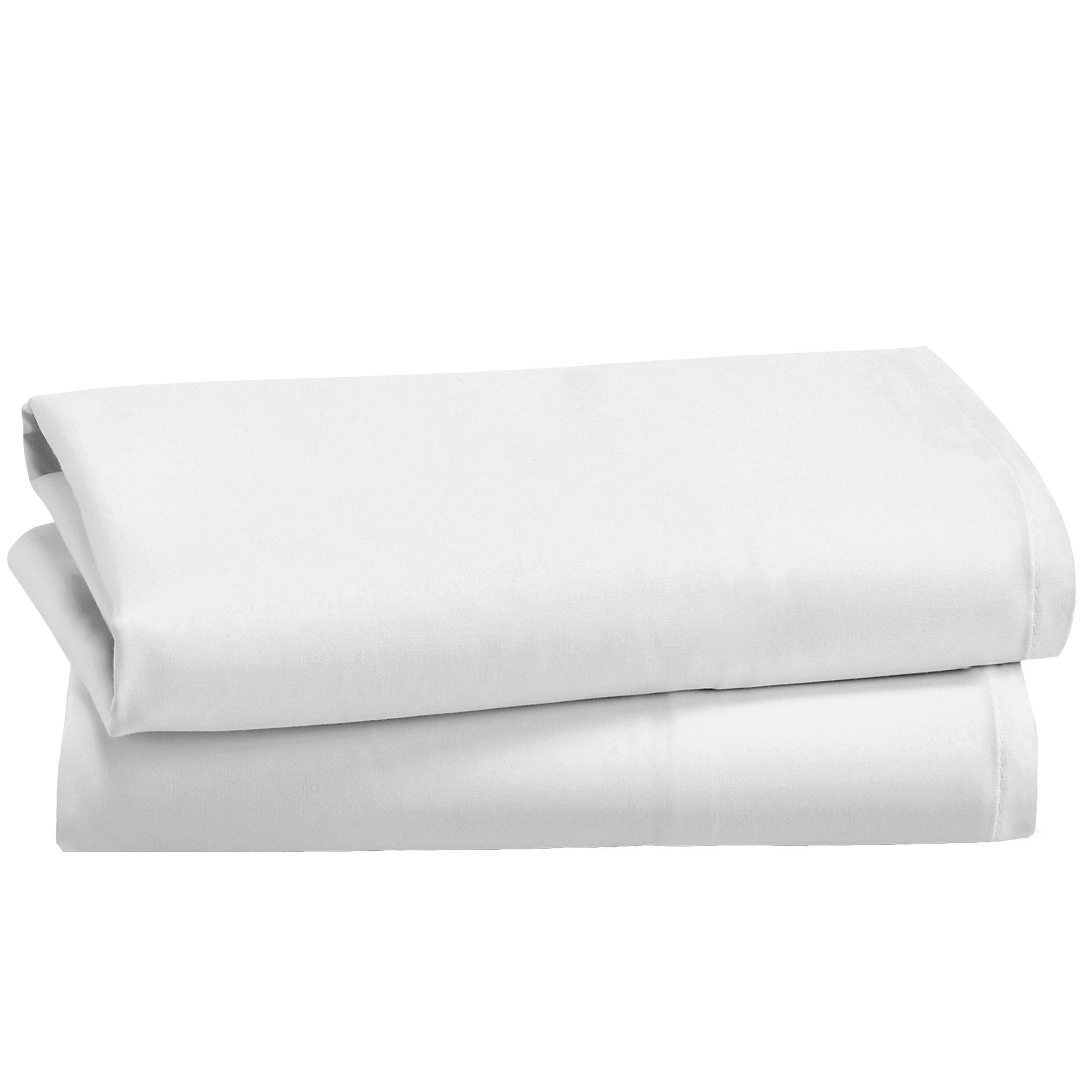 California Design Den Standard Pillow Cases, 100% Cotton Pillow Cases, Set of 2 Soft Sateen Weave Pillowcase Set, Designed for Standard/Queen Pillows, Bright White