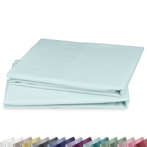 California Design Den Standard Pillow Cases Set of 2, 100% Cotton Pillow Cases, Set of 2 Soft Sateen Weave Pillowcase Set, Designed for Standard/Queen Pillows, Seafoam