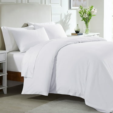 California Design Den Twin / Twin XL Duvet Cover Only - 400 Thread Count 100% Cotton, Soft Sateen, Hotel Quality Comforter Cover - White