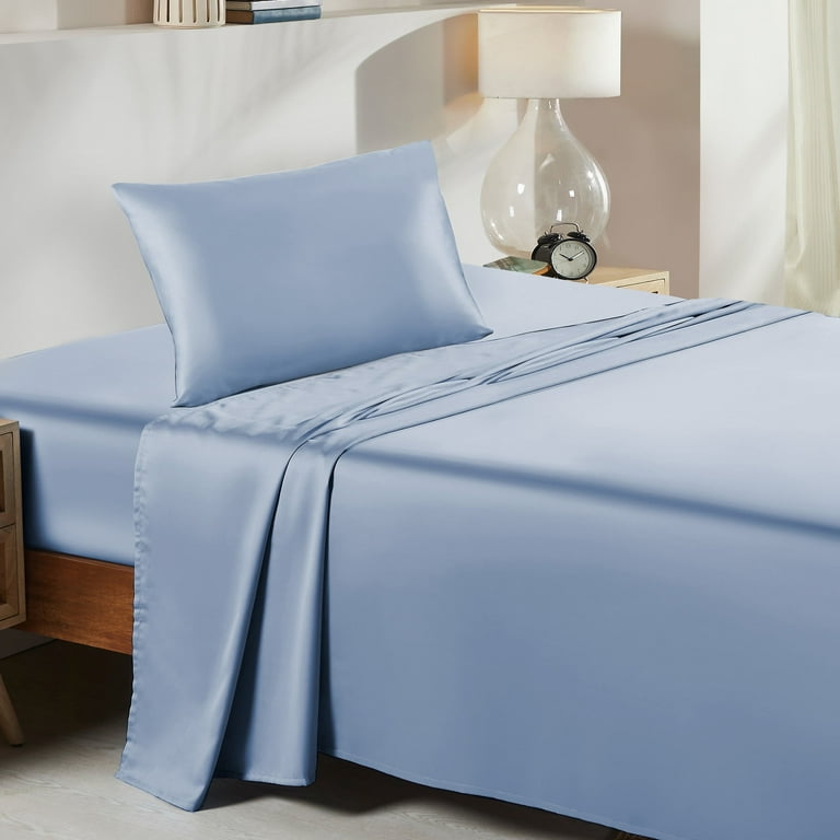 California Design Den Xl Twin Sheets 100 Cotton Bed Sheets Set Soft Cooling Sheets Adult Teen 3 Piece Bedding and Pillowcase Blue Hydrangea