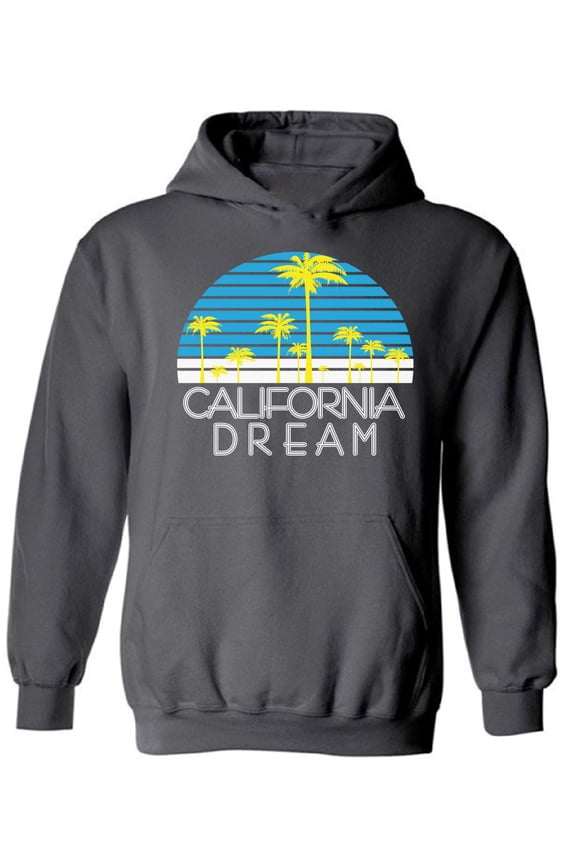 California Dream Palms Unisex Hooded Sweatshirt - USA State California Republic - Funny Cali Hoodie for Women for Men