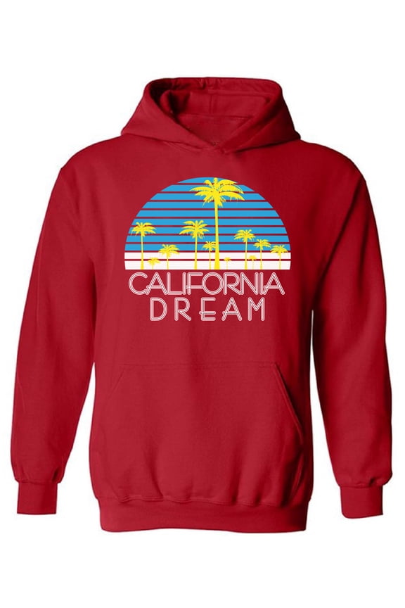 California Dream Palms Unisex Hooded Sweatshirt - USA State California Republic - Funny Cali Hoodie for Women for Men