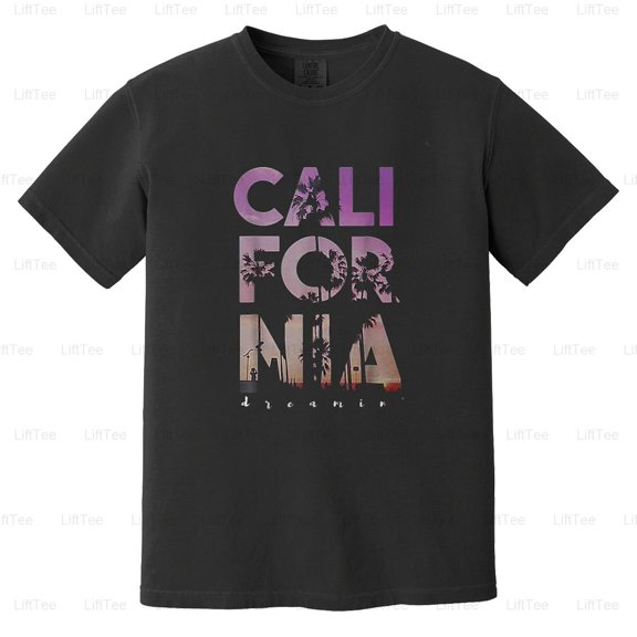 California Dreaming Beach Palm Tree Summer Vacation Surfing West Coast Vibe Comfort Color T-Shirt Unisex, up to 4XL