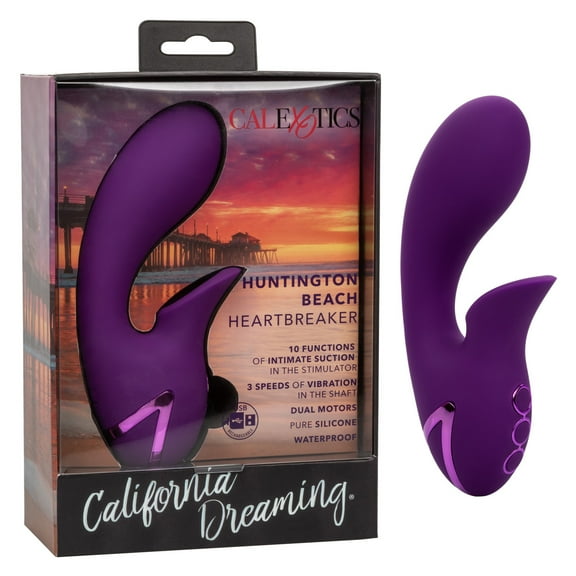 California Dreaming Huntington Beach Heartbreaker Rabbit Vibrator, Purple