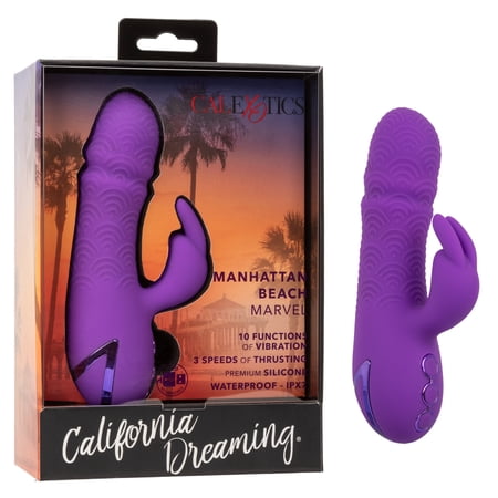 California Dreaming Manhattan Beach Marvel Rabbit Vibrator, Purple