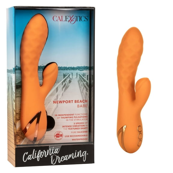 California Dreaming Newport Beach Babe Luxury 10-Function 3-Speed Thumping Pulsating Vibrator Massager