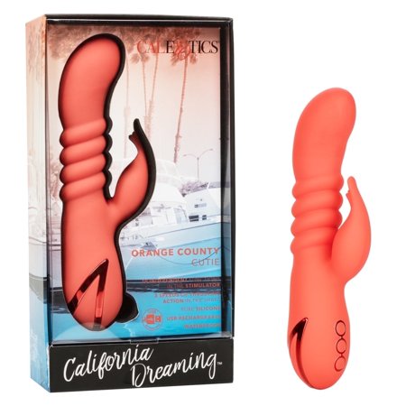 California Dreaming Orange County Cutie Rabbit Vibrator, Orange