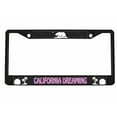 thumbnail image 1 of California Dreaming Style Metal License Plate Frame Personalized/Car Accessories Car Tag Holder Cover Carbon (Black/Carbon/Light Pink), 1 of 2
